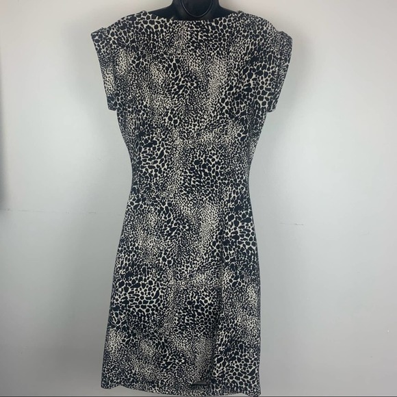Ann Taylor Leopard Ruched Dress Size 6 Office And Business Attire - Picture 6 of 8